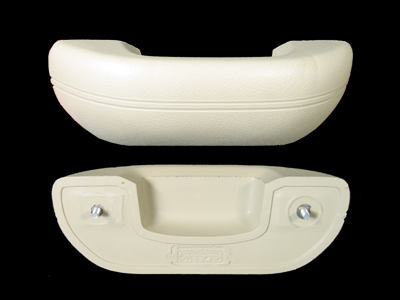 ARMRESTS, OFF-WHITE, PAIR, 1968-72